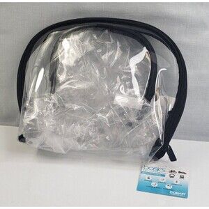 Conair Basics Clear Travel Bag 2 pc Round Top Set Water Resistant
